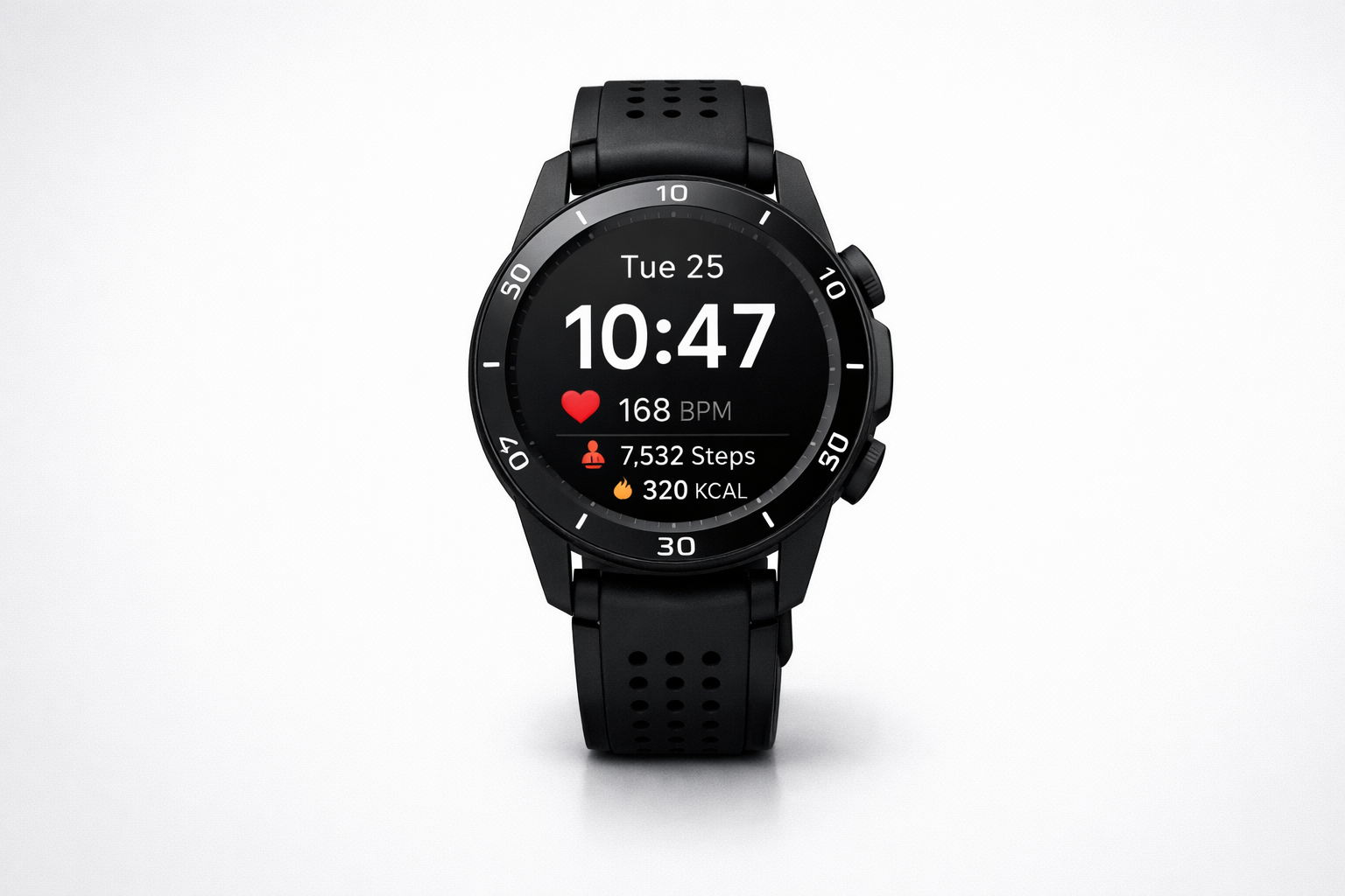 Close-up of Smart watch with skeleton details