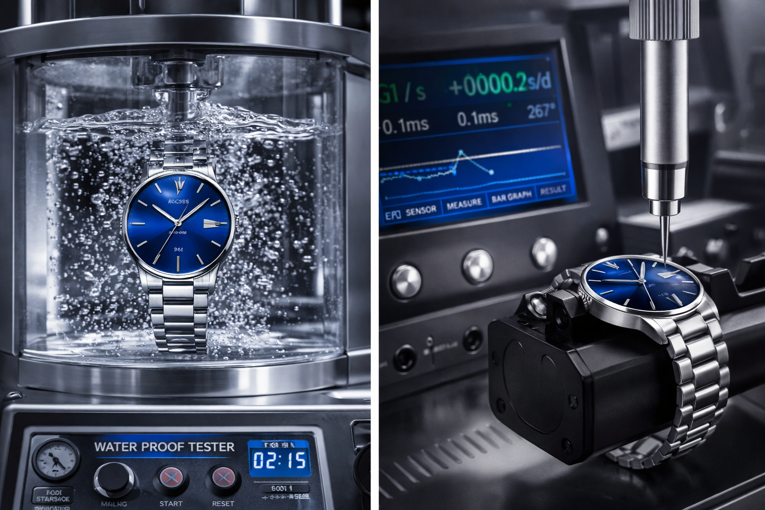 Testing lab with water resistance and precision testing equipment